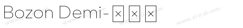 Bozon Demi字体转换